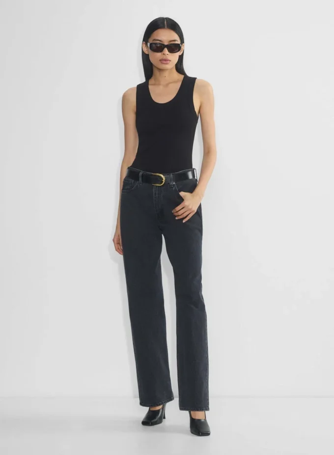 Accent Large ceinture en cuir et laiton massif