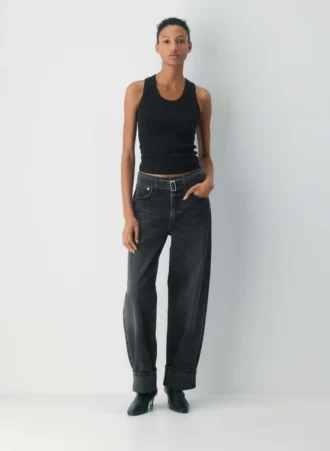 AGOLDE Jean fuselé à revers