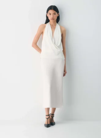 Blouse dos nu en satin Martini