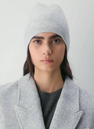 Bonnet ample en cachemire côtelé