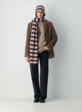 Bonnet en cachemire côtelé