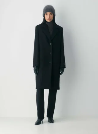 Bonnet à revers en cachemire brossé