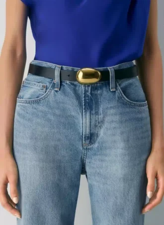 Ceinture en cuir et laiton massif Looper