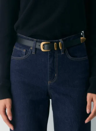 Ceinture en cuir légendaire en laiton massif