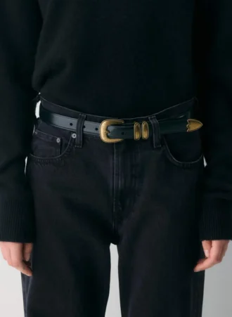 Ceinture en cuir massif Western