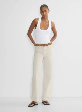 Ceinture en cuir suédé Halo Solid Brass