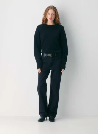 Ceinture large en cuir et laiton massif