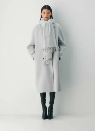 Écharpe à franges en cachemire