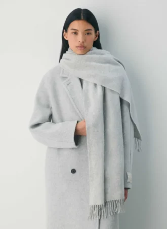 Écharpe à franges en cachemire