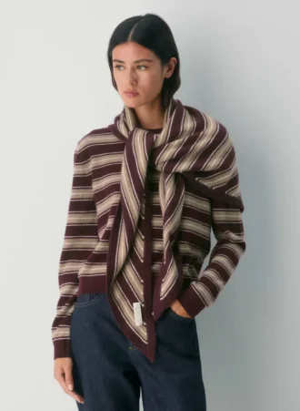 Écharpe triangulaire en cachemire