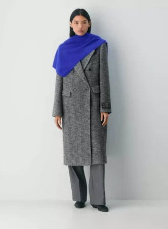 Écharpe triangulaire en cachemire brossé