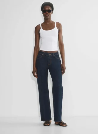 Denim Forum Salma Jean baggy taille ultra basse et coupe ajustée