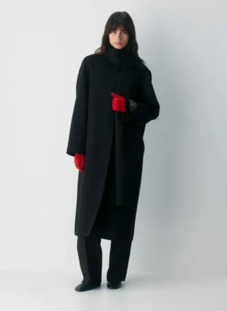 Gants techniques à revers en cachemire