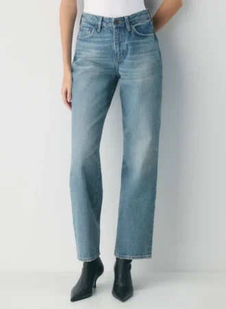 Jean droit à taille mi-haute et coupe décontractée Denim Forum Sadie