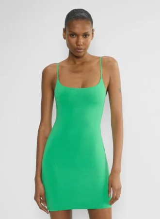 Mini-robe camisole à encolure carrée Original Contour