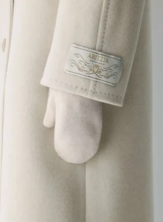 Mitaines en cachemire côtelées