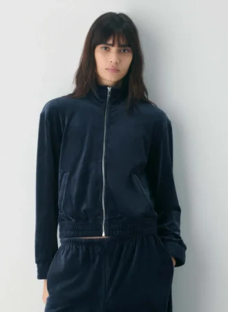 Veste zippée en velours Alexa